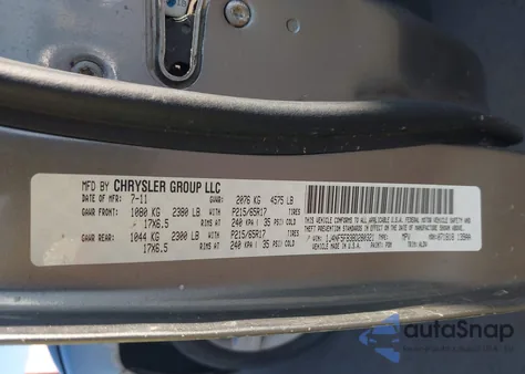 2011 Jeep Compass Limited из США, поврежденный, VIN 1J4NF5FB3BD280321